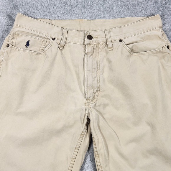 Polo Ralph Lauren Chino Pants Mens 34x30 Khaki Cotton Twill Straight Leg Casual - Picture 4 of 16
